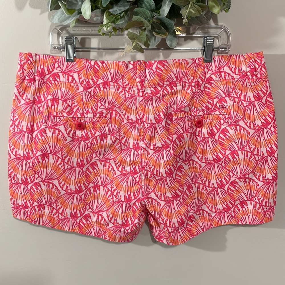 Vineyard Vines Pink and Orange Shell Print Women’s Shorts - Picture 5 of 16